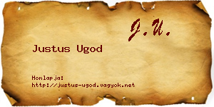 Justus Ugod névjegykártya